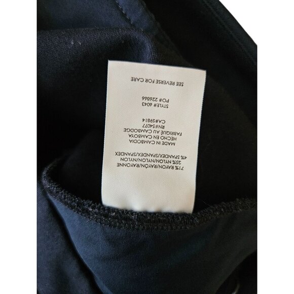 Cabi Womens Blue Crop Flare Button Accent Stretch Knit Trousers Pants Size 0 - Picture 9 of 9